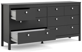 Черен нисък скрин 159x80 cm Madrid – Tvilum