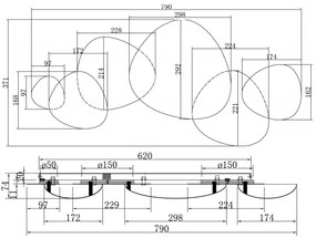 Аплик Maytoni Jack-Stone-Gold-37.1 x 79 x 7.4