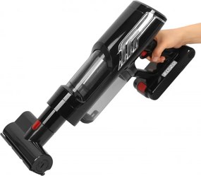Втора ръка: Акумулаторна прахосмукачка Oliver Voltz OV51001Q, 250W, Li-ion 2200 mAh, 3 скорости, 0.6 l, 25 kPa, Сензорен екран, Черен