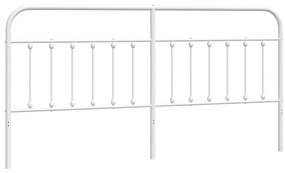 352664 vidaXL Метална табла за глава, бяла, 193 см