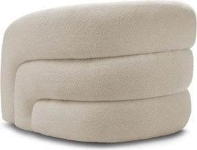 Бежово въртящо се кресло от прежда с примки от букле Elina – Bobochic Paris