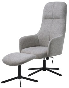 Светлосиво въртящо се релаксиращо кресло Manning – Unique Furniture