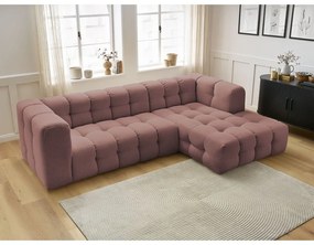 Светлорозов ъглов диван (десен ъгъл) Cloud – Bobochic Paris
