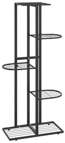 336110 vidaXL 5-етажна поставка за цветя, 43x22x98 см, черен, метал
