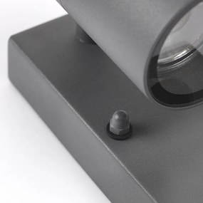 Външна стенна лампа антрацит IP44 с датчик за движение - Solo