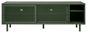Тъмнозелена метална маса за телевизор 160x55 cm Veep – Unique Furniture