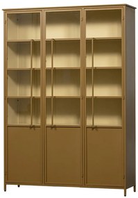 Метална витрина в цвят горчица 140x200x44 cm Exhibit – WOOOD