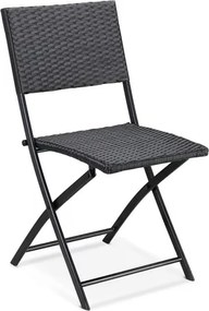 Сгъваеми градински столове ROME от полиратан - комплект от 2 броя, товароносимост 120 кг