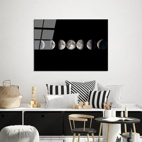 Картина върху стъкло 100x70 cm Moon Phases - Wallity