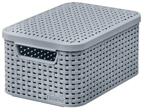 Сива пластмасова кутия за съхранение с капак 20x29x14 cm Style – Curver