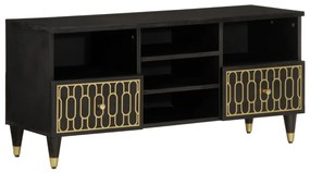 358338 vidaXL ТВ шкаф, 100x33x46 см, мангово дърво масив