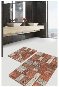 Кафяви кадифени килими за баня в комплект от 2 бр. 60x100 cm – Mila Home