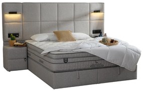 Тапицирана спалня с матрак COMFORT 180 x 200 - сив 02