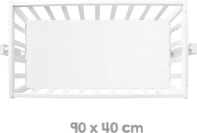 Бяла люлка 40x90 cm на колелца – Roba