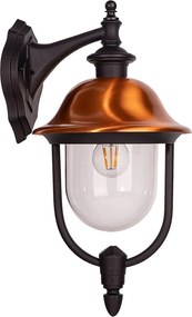 Градински аплик SANGHAI, черен/мед, 1xE27