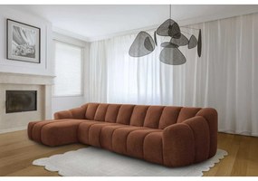 Теракотен ъглов диван (ляв ъгъл) Shell – Miuform