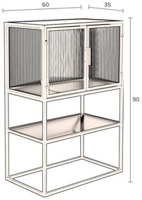 Черен метален шкаф 60x90 cm Boli - Dutchbone