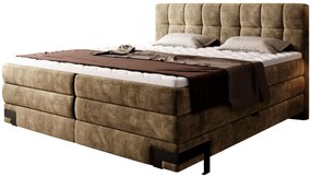 Тапицирано легло Navona с матрак и плот-Kafe-140 x 200