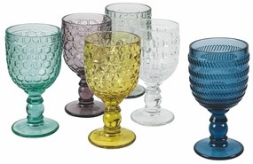 Комплект от 6 цветни чаши за вино Geometrie - VDE Tivoli 1996
