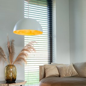 Индустриален висящ аплик бял със злато 50 см - Magna Eco