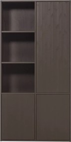 Тъмнокафяв модулен шкаф от масивен бор 108x215 cm Meggy – WOOOD