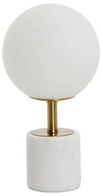 Бяла настолна лампа (височина 35 cm) Medina - Light &amp; Living