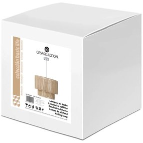 Таванна лампа от ратан в естествен цвят с абажур от ратан ø 38 cm Natural Way - Casa Selección