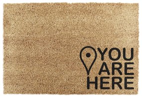 Изтривалка от кокосови влакна 40x60 cm You Are Here – Artsy Doormats