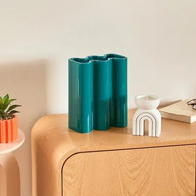 Ваза atmosphera Flow, Керамика, Зелен, 25 cm