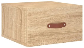 829778 vidaXL Нощно шкафче за стенен монтаж, сонома дъб, 35x35x20 см