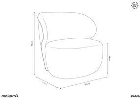 Синьо кресло Kama – Makamii