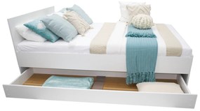 Легло DAVINA + решетка +място за съхранение, 180x200cm,бял