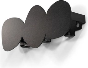 Черна метална стенна закачалка 35 cm Tumulo – Spinder Design