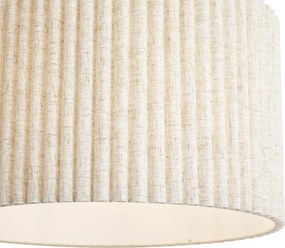 Japandi висяща лампа бежова с ленен абажур 50 см - Fedde