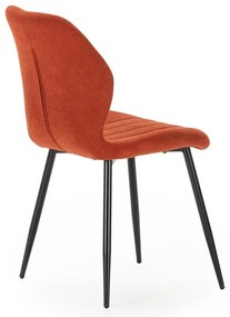 Трапезни столове в комплект от 4 бр. в тухлен цвят Milu – Marckeric