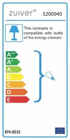 Бяла настолна лампа Moody - Zuiver