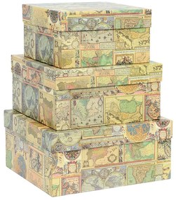 Подаръчни кутии в комплект от 3 броя броя Maps - Kartos