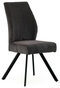 Тъмносиви велурени трапезни столове в комплект 2 бр. Anibal – Marckeric