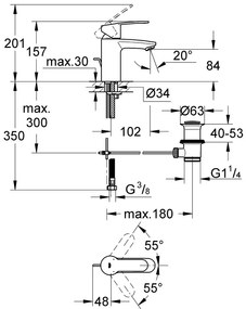 Кран за тоалетна Grohe Eurostyle Cosmopolitan