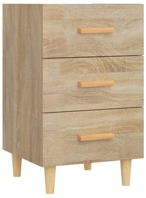 812081 vidaXL Нощно шкафче, дъб сонома, инженерно дърво 40x40x66 см