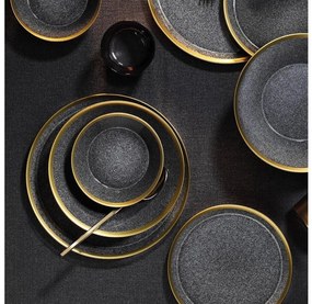 Комплект за хранене 16 части антрацит/злато/порцелан