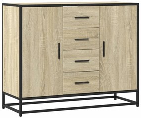 3300826 vidaXL Бюфет Сонома Дъб 92x35x76 cm Инженерна дървесина