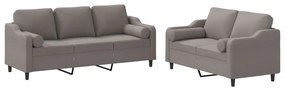 3201857 vidaXL Комплект дивани 2 части с възглавници таупе текстил