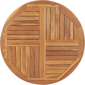 48987 vidaXL Плот за маса, тиково дърво масив, кръгъл, 2,5 см, 90 см