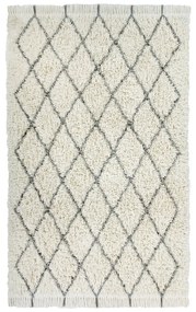 Кремав ръчно изработен вълнен килим подходящ за пране 200x300 cm Berber Soul – Lorena Canals