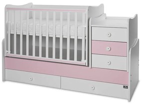 LORELLI Classic Трансформиращо се легло-люлка 70/160 см. MAXI PLUS БЯЛО/ORCHID PINK