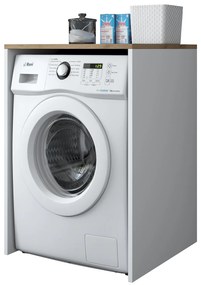 Шкаф за пералня KD103, цвят Орех Бял