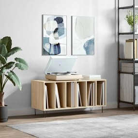 Sonata H Шкаф за винилови плочи сонома дъб 100x38x48 см инженерно дърво