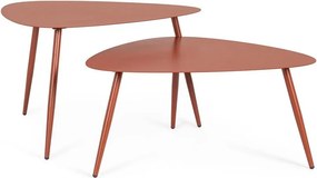 Стоманени градински масички за кафе в комплект 2 бр. 73,5x77,5 cm Yvonne – Bizzotto