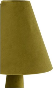 Зелена настолна лампа с текстилен абажур (височина 61 cm) Devia – Light &amp; Living